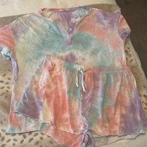 Ekouaer Women’s Tie Dye PJ Set (L)